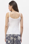 Floret Cotton Camisole (Pack of 2) - White Black — thumbnail 7